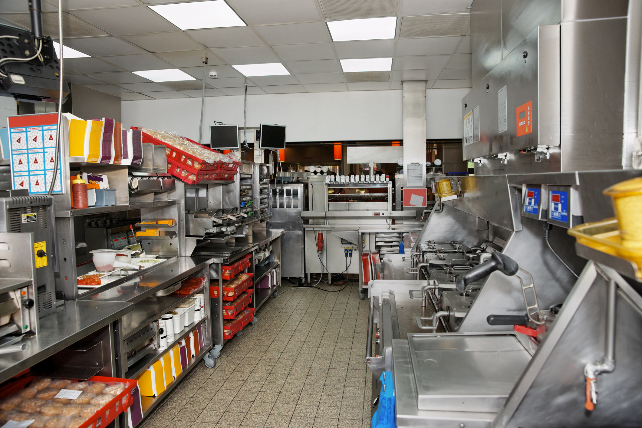 Interior of Culinary School with equipment ready to auction
