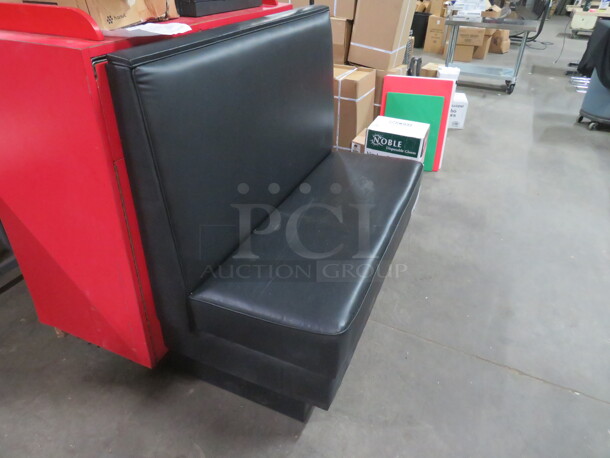 One Single Sided Black Cushioned Booth. 48X24X43 - Image 2 of 2