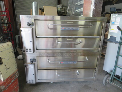 A W E S O M E !!!!!Bakers Pride Natural Gas Pizza Deck Oven. Model# 3151. Stones Are Perfect, THIS BEAUTY LOOKS NEW!!! 2XBID. 2 Ovens Make 1 DOUBLE STACK UNIT!!!! $20,297.00 Each. 57X36X73.5. $40,594.00. 