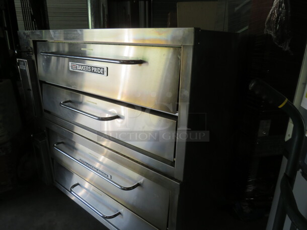 A W E S O M E !!!!!Bakers Pride Natural Gas Pizza Deck Oven. Model# 3151. Stones Are Perfect, THIS BEAUTY LOOKS NEW!!! 2XBID. 2 Ovens Make 1 DOUBLE STACK UNIT!!!! $20,297.00 Each. 57X36X73.5. $40,594.00.  - Image 7 of 9