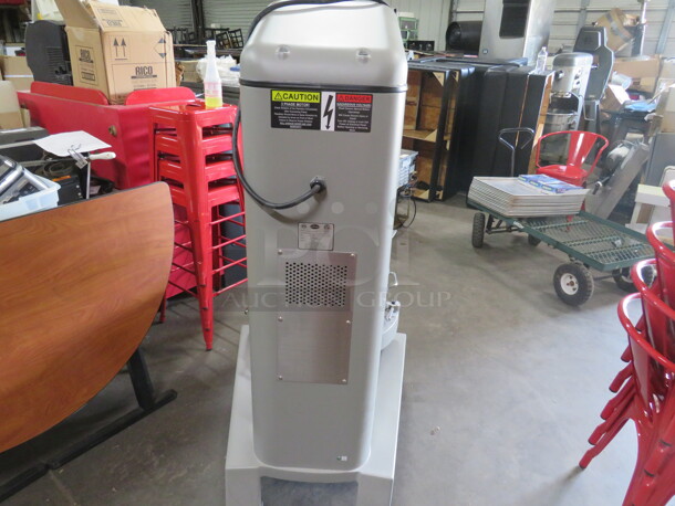 One AWESOME GLOBE 60 Quart Planetary Floor Mixer With Guard, Bowl And Hook. THIS MIXER IS NICE!!!!! Model# SP62P. 208 Volt 3 Phase. $18,784.00 - Image 7 of 8