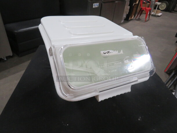 One Bakers Mark 40 Cup Ingredient Bin With Flip Lid And Scoop. #1761B40. - Image 1 of 2
