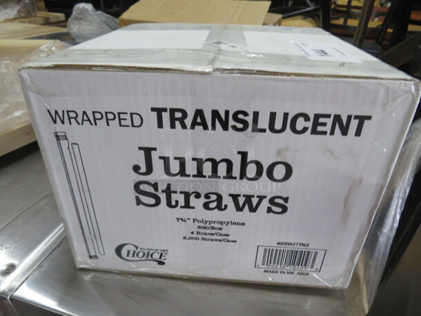One Case Of 2,000 Wrapped Jumbo Straws.  - Image 1 of 1