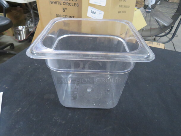 1/6 Size 6 Inch Deep Food Storage Container. 3XBID - Image 1 of 1