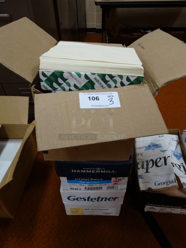 3 Boxes of Buff Colored Printer Paper. 8.5x11. 3 Times Your Bid! (Gym)