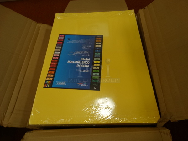 2 Boxes of Yellow Construction Paper. 18x24. 2 Times Your Bid! (Gym)