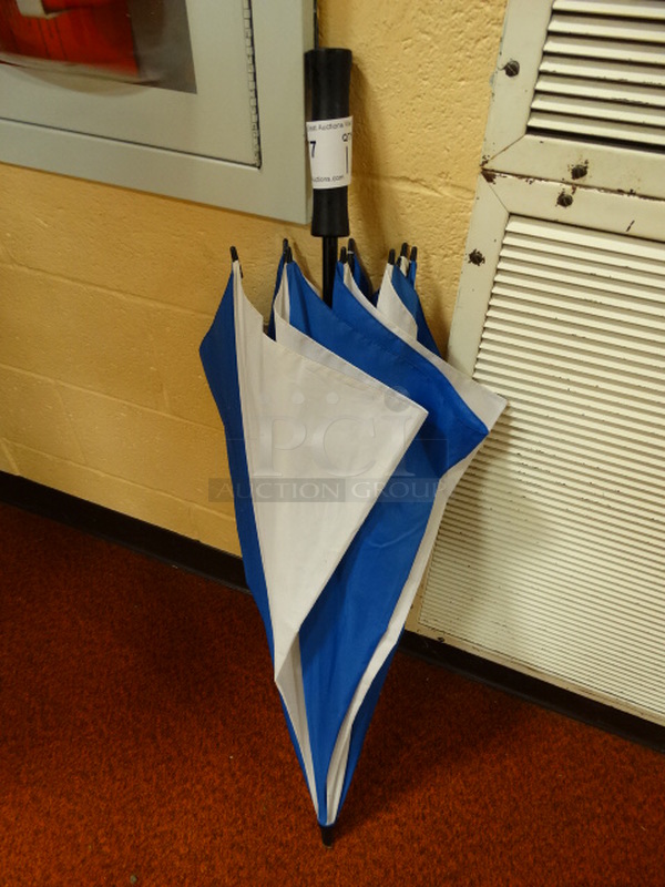 Blue and White Umbrella. 39