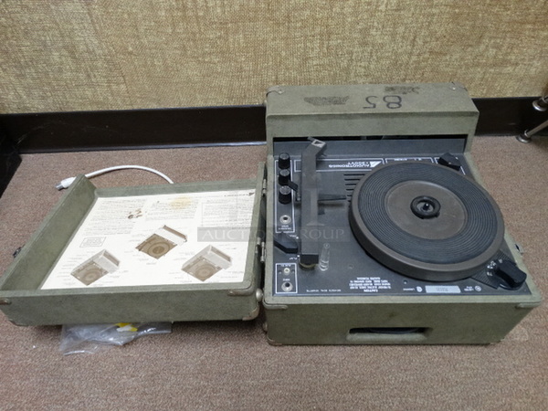 Audiotronics Countertop Record Player. 15x8x14. (Downstairs Room 9)