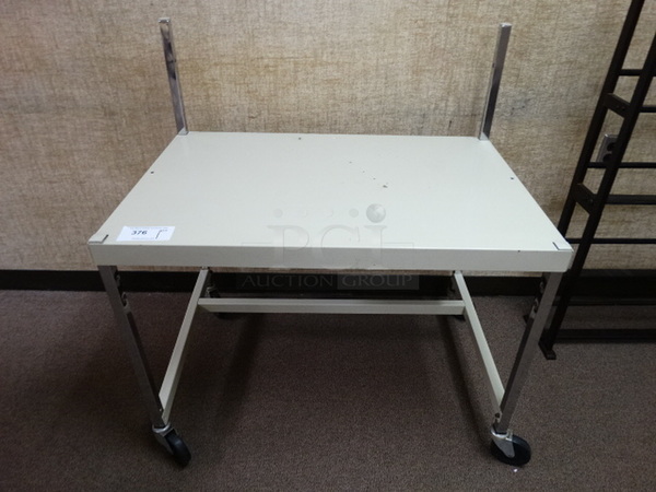 Metal Transport Table on Commercial Casters. 36x24x39. (Downstairs Room 5)
