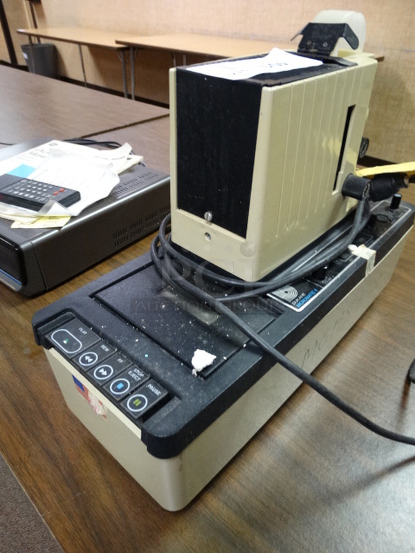 Dukane Model 28A81C Metal Countertop Filmstrip Projector. 7x16x12. (Downstairs Room 1)