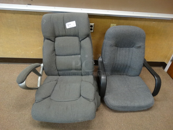 3 Office Chairs. No Legs. Includes 26x24x30. 3 Times Your Bid! (Room 203)