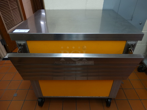 WOW! Servolift Stainless Steel Commercial Portable Cashier Station w/ Tray Slide on Commercial Casters. 36x33x36. (Kitchen)