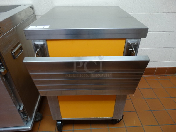WOW! Servolift Model 503-1 Stainless Steel Commercial Portable Cashier Station w/ Tray Slide on Commercial Casters. 24x33x36. (Kitchen)