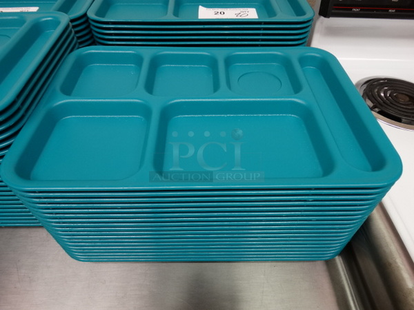 20 Teal Lunch Trays. 14.5x10x1. 20 Times Your Bid! (Kitchen)