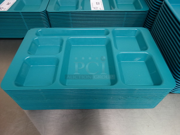 20 Teal Lunch Trays. 15x9x1. 20 Times Your Bid! (Kitchen)