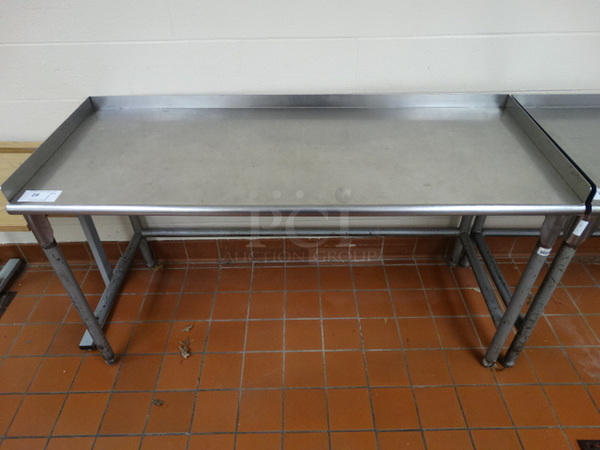 NICE! Stainless Steel Commercial Table on Metal Legs. 60x24x34. (Kitchen)
