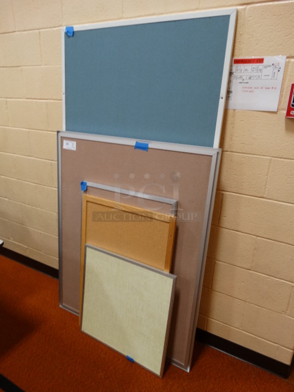 5 Various Bulletin Boards. Includes 50x1.5x40.5, 24x0.5x24. 5 Times Your Bid! (Gym)