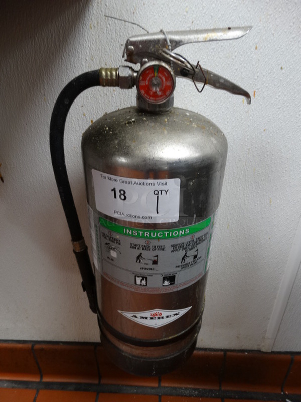 Amerex Wet Fire Extinguisher. 7x7x19