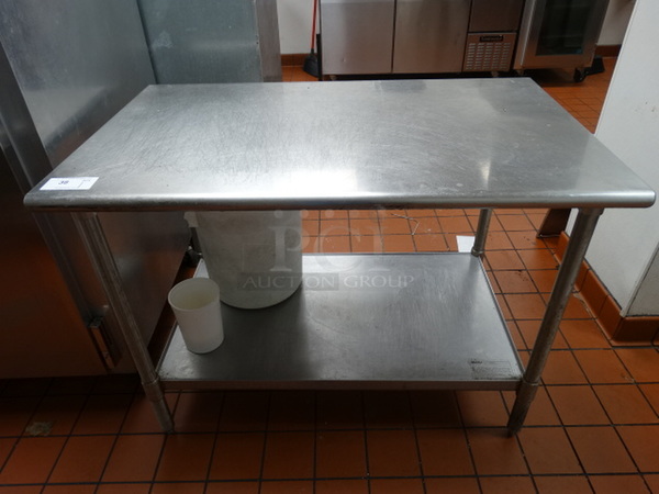 Eagle Stainless Steel Commercial Table w/ Stainless Steel Undershelf. 48x30x35