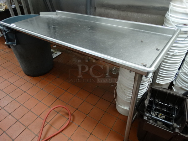 Stainless Steel Commercial Right Side Clean Side Dishwasher Table. 72x30x35