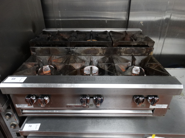 WOW! Southbend Model HDO-36SU Stainles Steel Commercial Countertop Propane Gas Powered 6 Burner Step Up Range. 33,000 BTU. 36x31x19. Tested and Working!