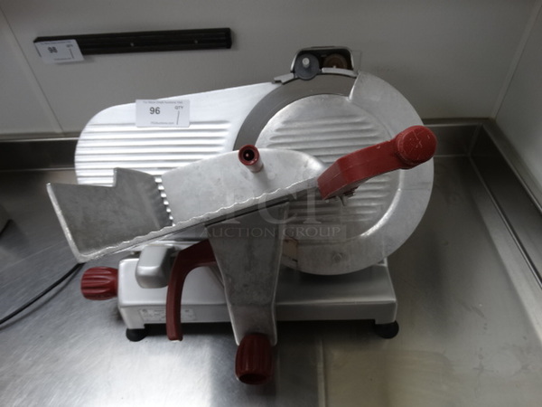 GREAT! Berkel Model 829E-PLUS Stainless Steel Commercial Countertop Meat Slicer w/ Blade Sharpener. 115 Volts, 1 Phase. 26x24x24. Tested and Working!