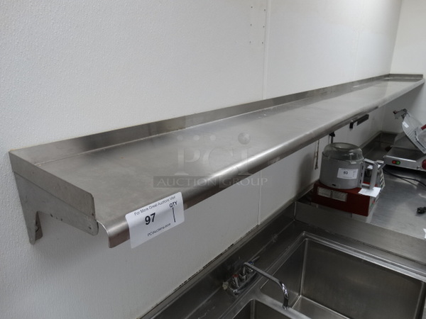 Stainless Steel Commercial Wall Mount Shelf. 132x12x10