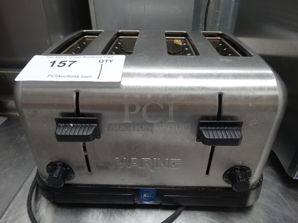 Waring Model WCT708 Chrome Finish Countertop 4 Slot Toaster. 120 Volts, 1 Phase. 11x11x8