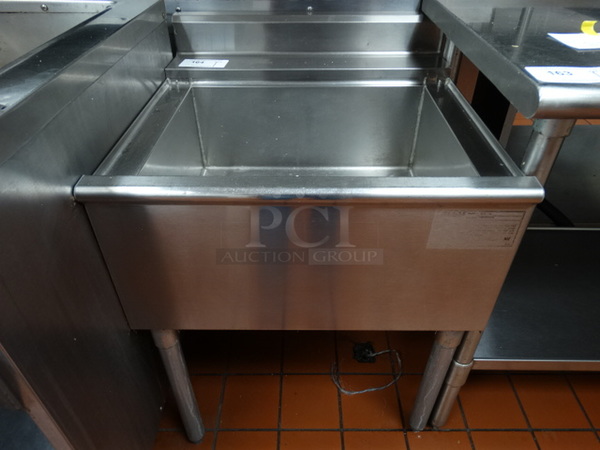 Eagle Stainless Steel Commercial Ice Bin on Metal Legs. 24x24x30