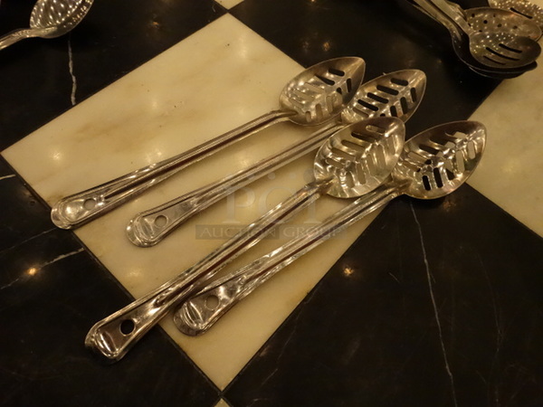 4 Metal Straining Serving Spoons. Includes 13