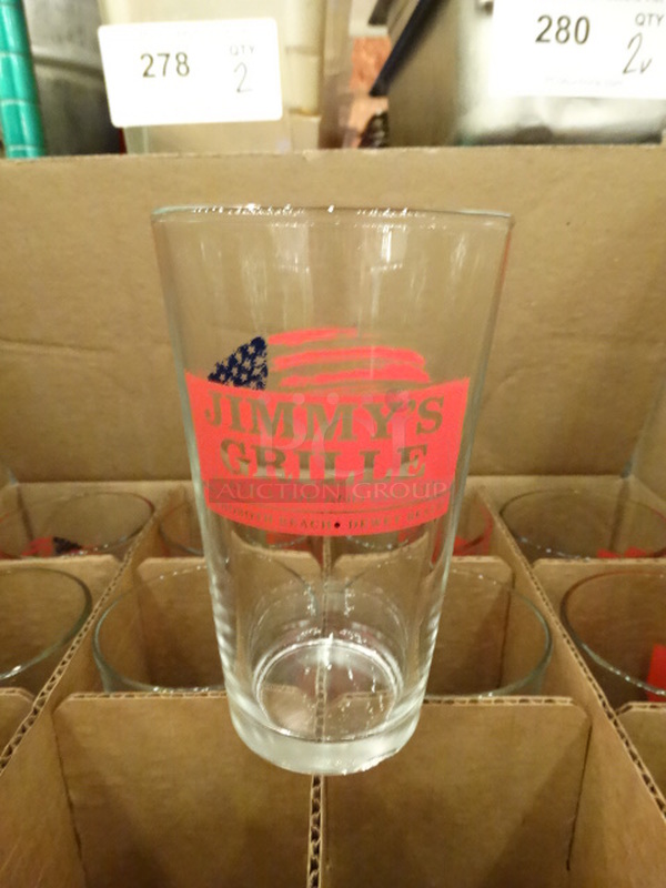 24 BRAND NEW IN BOX! Beverage Glasses. 3.5x3.5x6. 24 Times Your Bid!