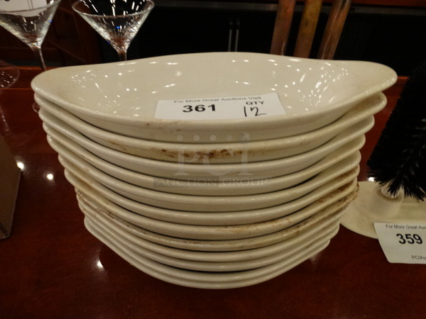 12 White Ceramic Single Serving Casserole Dishes. 10.5x5.5x1.5. 12 Times Your Bid!