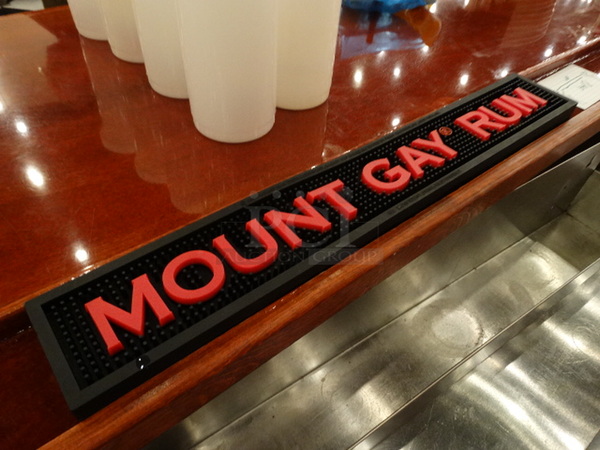 2 Mount Gay Rum Bar Mat. 23.5x3.5x0.5. 2 Times Your Bid!