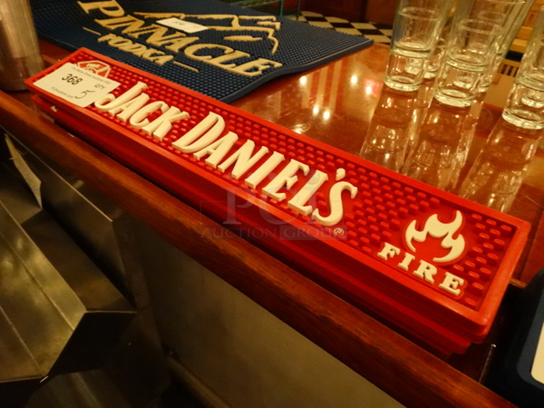 5 Jack Daniel's Bar Mats. 20.5x3.5x0.5. 5 Times Your Bid!