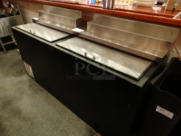 FANTASTIC! Perlick Model BC72 Stainless Steel Commercial Back Bar Cooler w/ 2 Lids and 2 Speedwells. 115 Volts, 1 Phase. 48x18x36