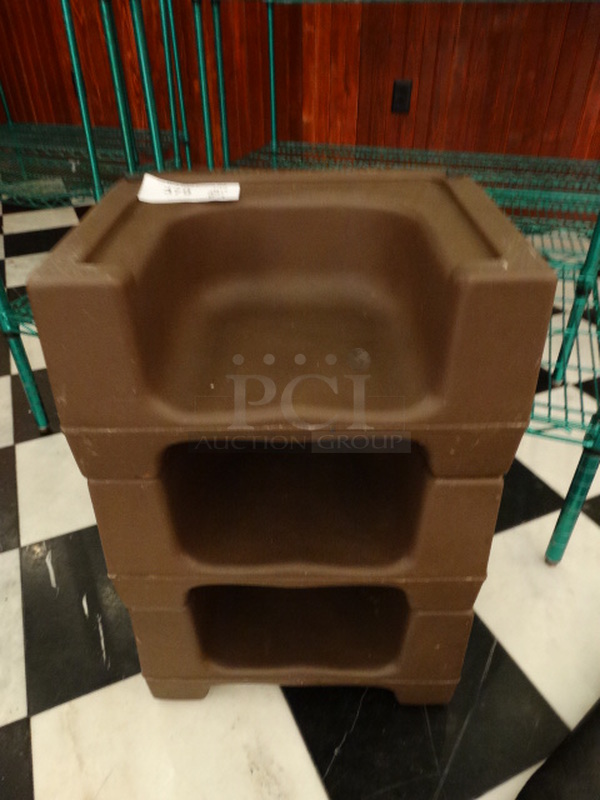 5 Brown Poly Booster Seats. 11x11x9. 5 Times Your Bid!