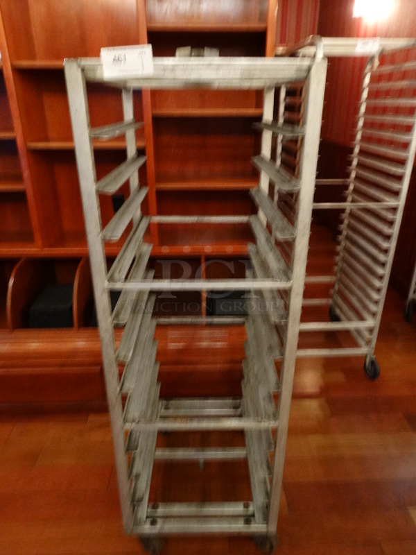 Metal Commercial Pan Transport Rack on Commercial Casters. 21x26x62
