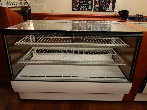 BEAUTIFUL! Federal Model SGR5942 Metal Commercial Floor Style Refrigerated Bakery Display Case Merchandiser w/ Poly Coated Racks. 120 Volts, 1 Phase. 59x35x42.5. Tested and Working!