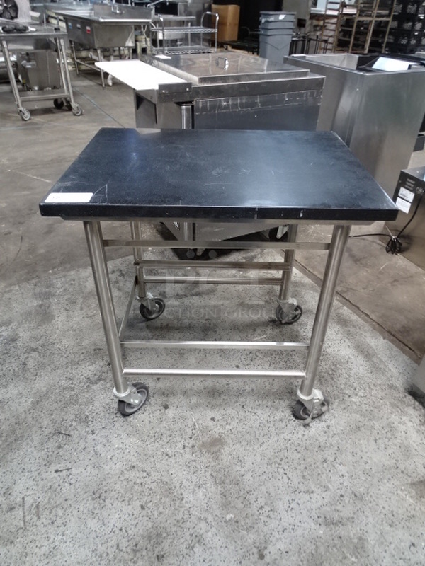 Work Table On Commercial Casters. 