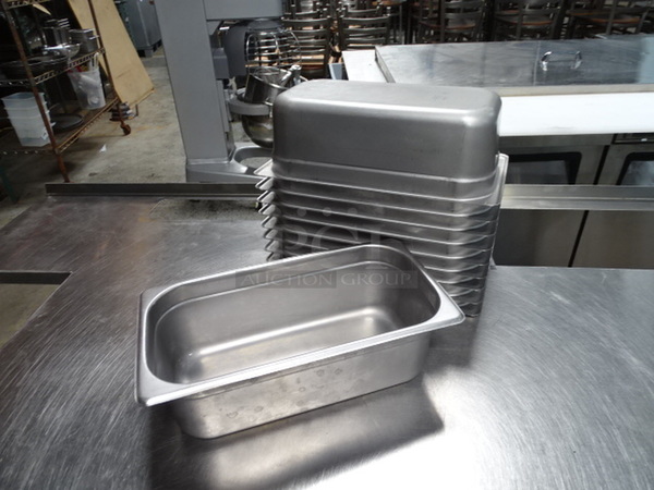 10 Times Your Bid. 10 Stainless Steel 1/3x4 Prep Table Pans.