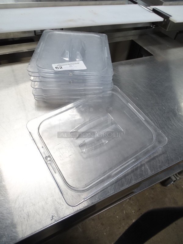 ALL ONE MONEY! 7 Lids For 1/2-Size Prep Table Pans. PICTURES IS A STOCK PHOTO. COSMETIC DIFFERENCES MAY OCCUR.