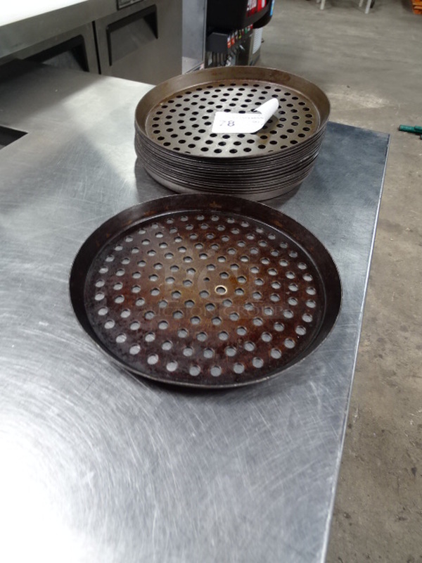 16 Times Your Bid. 16 Round, Perforated Baking Pans. PICTURES ARE STOCK PHOTOS. COSMETIC DIFFERENCES MAY OCCUR. 