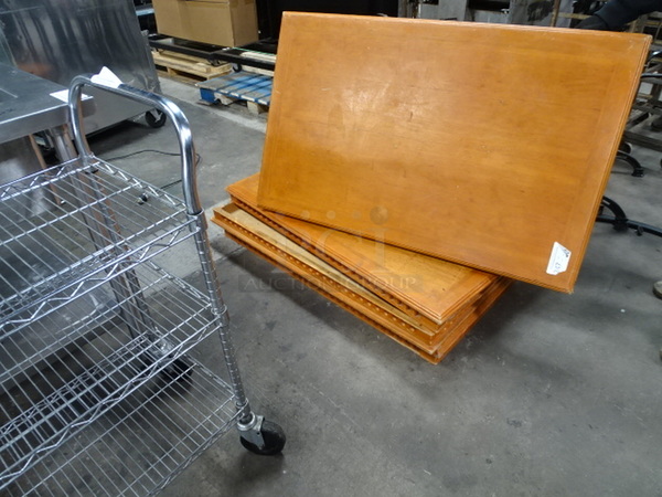 4 Times Your Bid. 4 Rectangle, Wooden Dining Table Tops. No Legs.