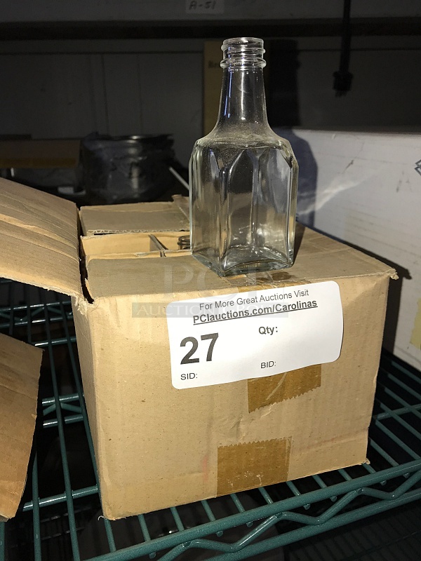 Case of Glass Oil & Vinegar Dispensers w/ Stainless Steel Lids