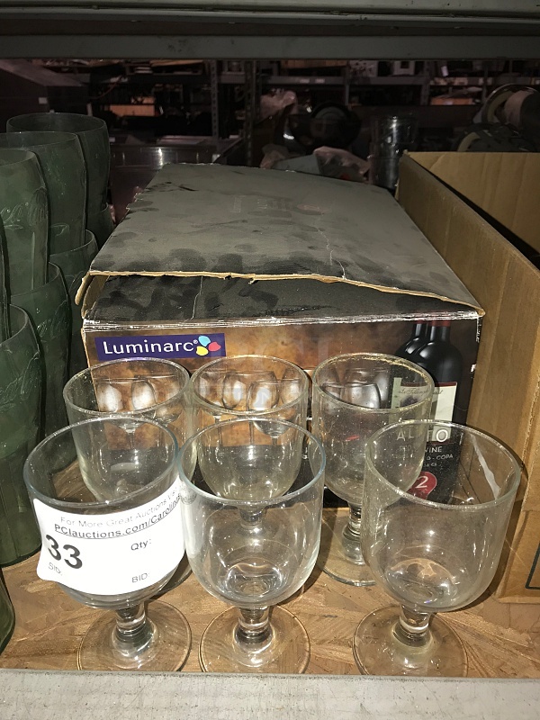 Case of Luminarc Red Wine Glasses