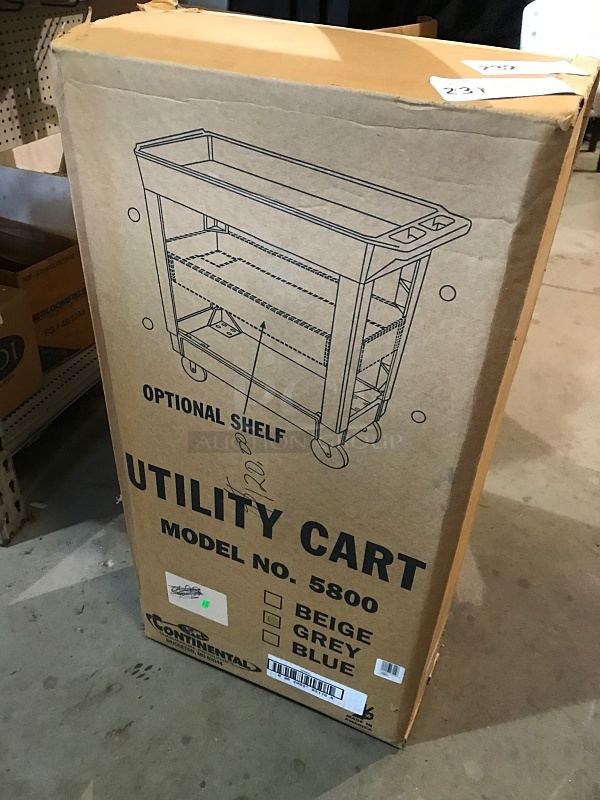 NEW in BOX! Continental Utility Cart, Grey