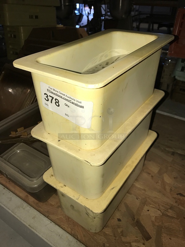 Three Cambro Chilled Food Pans