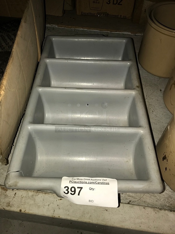 Grey Plastic Silverware Tray