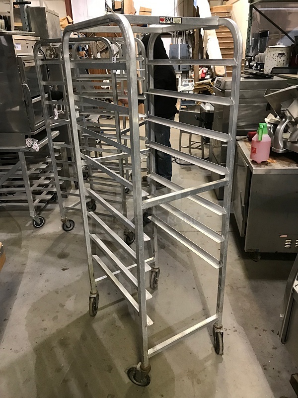 Front Load Full Size Aluminum Welded Sheet Pan Rack on Casters