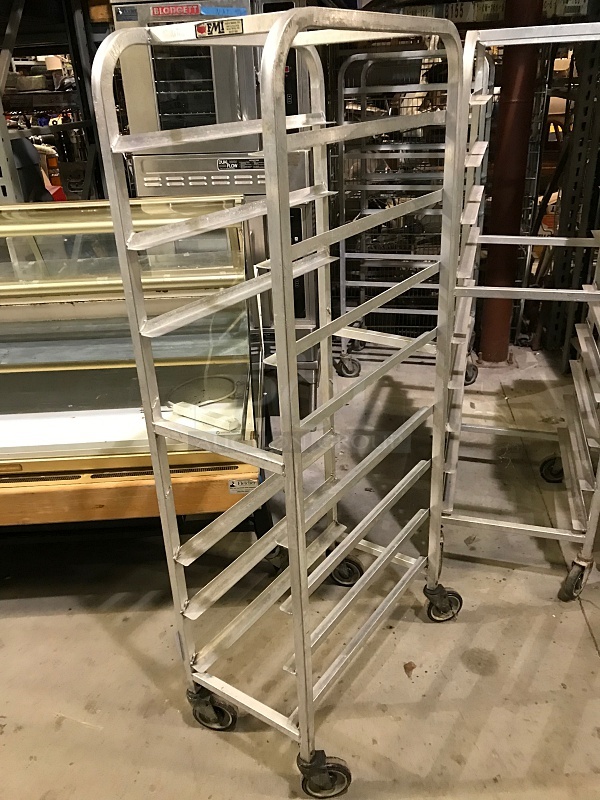 Front Load Half Size Aluminum Welded Sheet Pan Rack on Casters